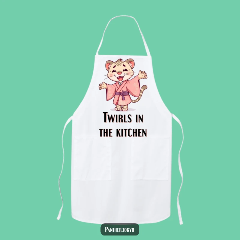 Funny Panther Apron - Joyful Kimono Cooking Gift