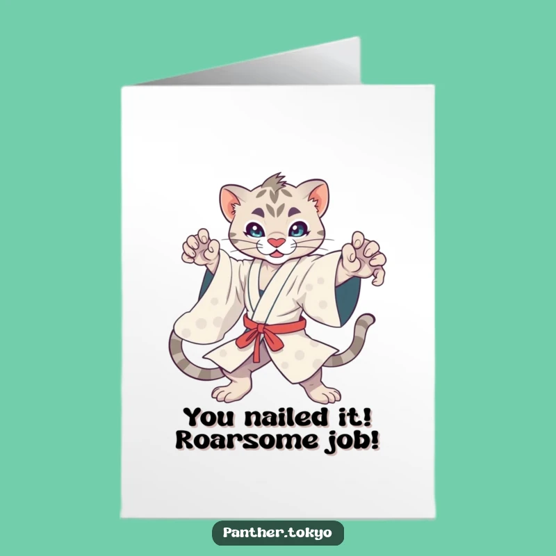 Free Printable Congrats Panther Card: Dynamic Downloadable Gift for Any Achievement