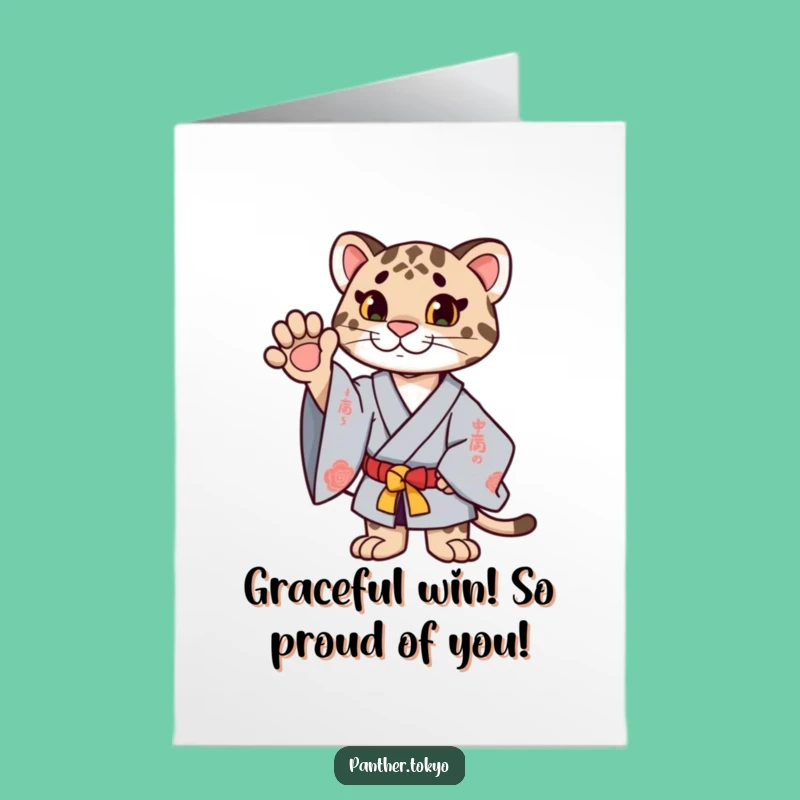 Free Printable Congrats Panther Card: Dignified Downloadable Gift for Achievements