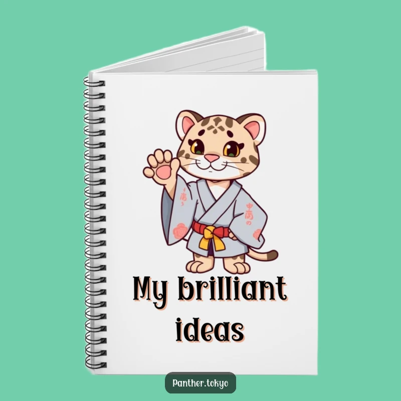 Funny Proud Panther Kimono Notebook: Ceremonial Notes, Elegant Gift